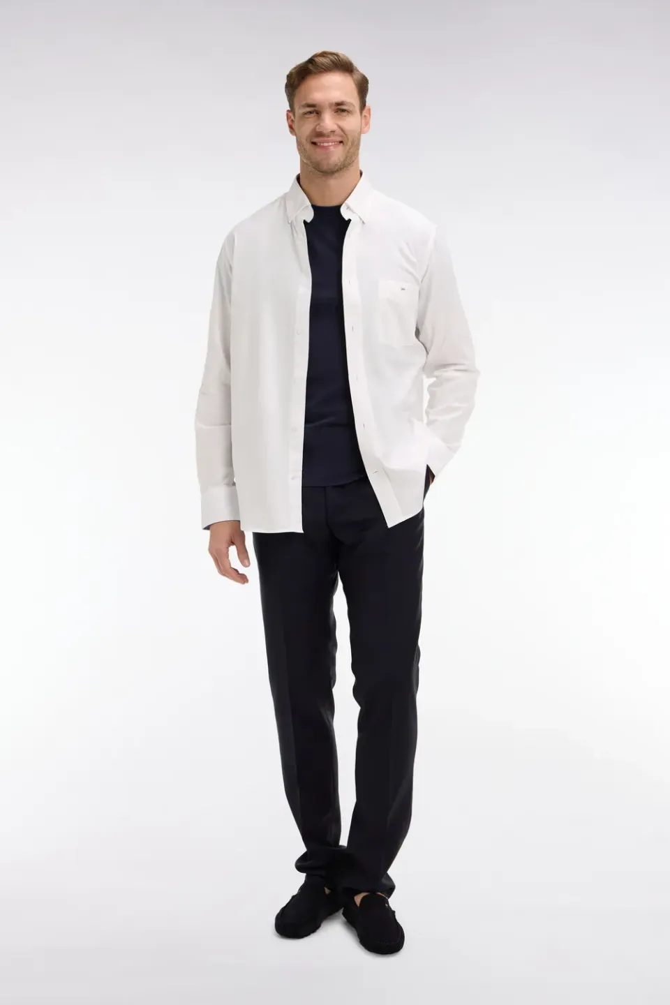 Eden Park chemise blanche coton Oxford homme Regular