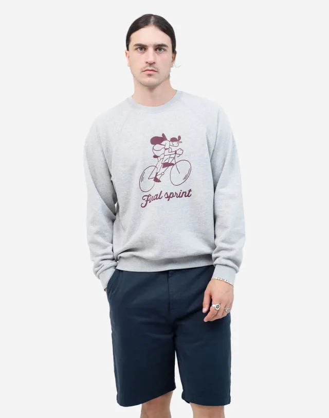 OLOW Sprint sweat gris moucheté coton bio