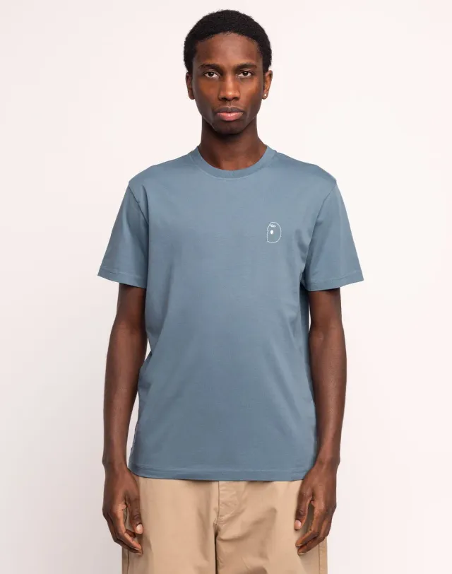 OLOW Flying t-shirt homme bleu acier coton bio