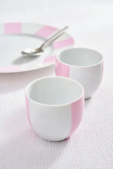 Eden Park duo tasses café porcelaine rose