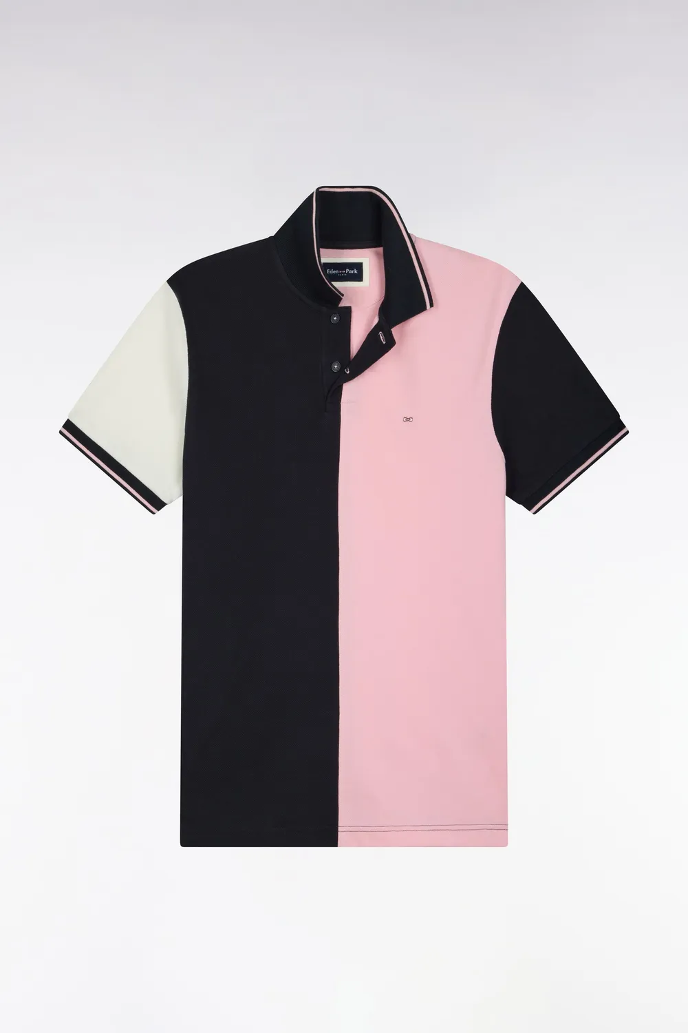 Eden Park polo manches courtes marine rose droit