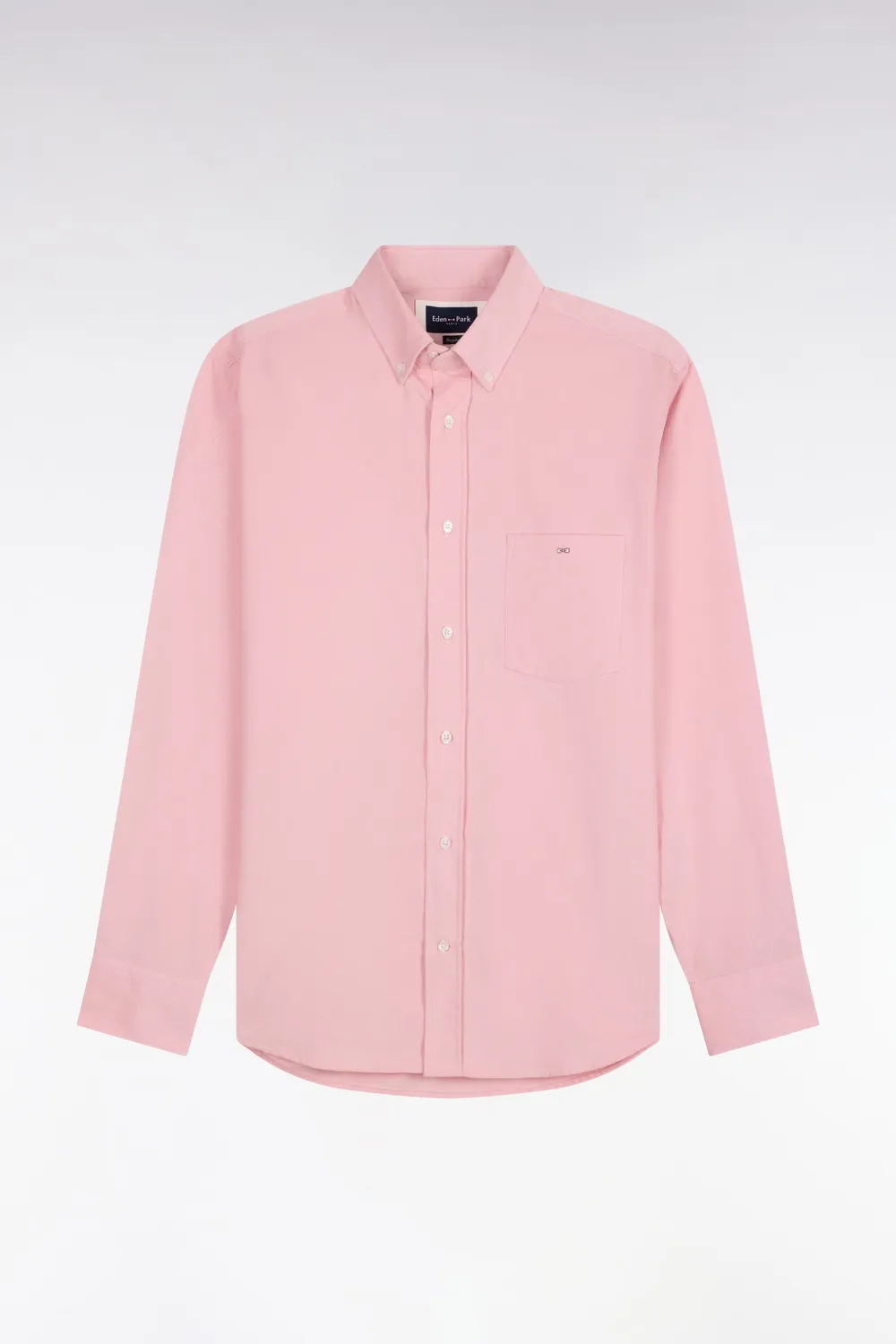 Eden Park Legend chemise homme rose coton côtelé coupe droite
