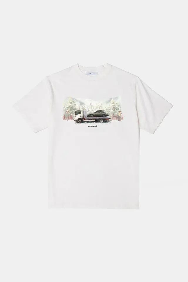 Edmmond Studios Journey t-shirt homme écru imprimé hiver