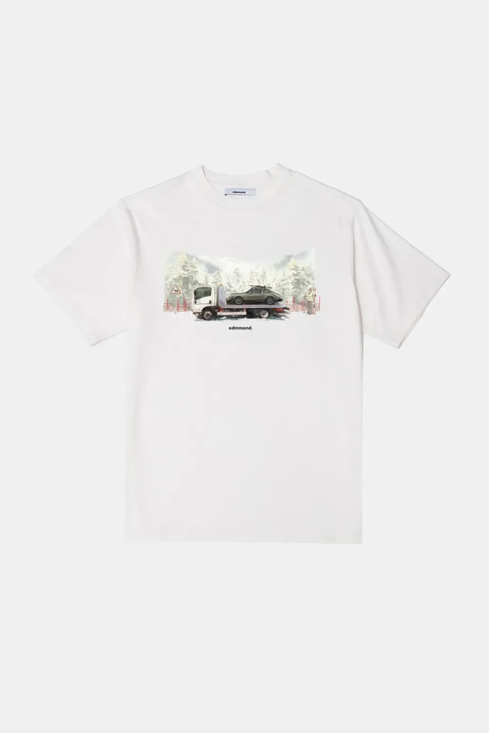 Edmmond Studios Journey t-shirt homme écru imprimé hiver