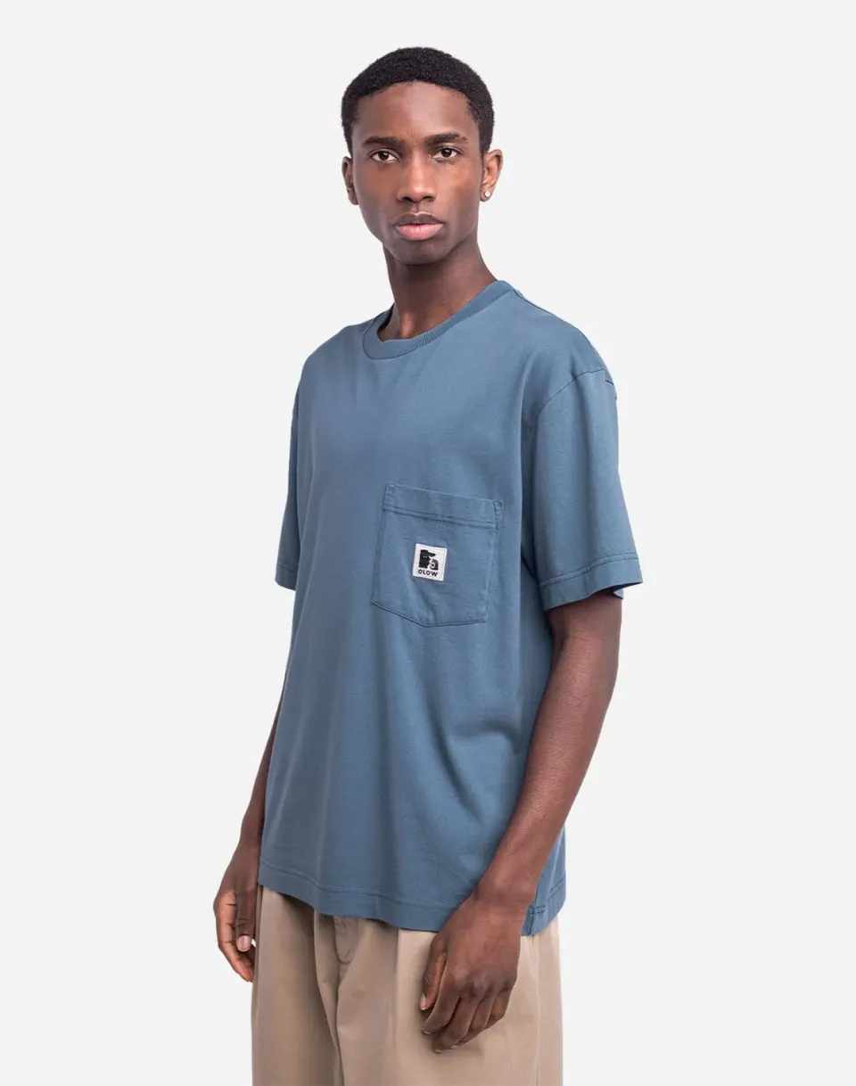 OLOW Japo t-shirt ample bleu acier coton bio