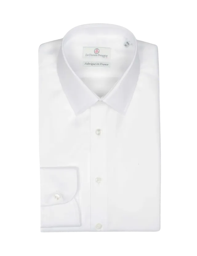 La Chemise Française Blanche chemise homme popeline double retors