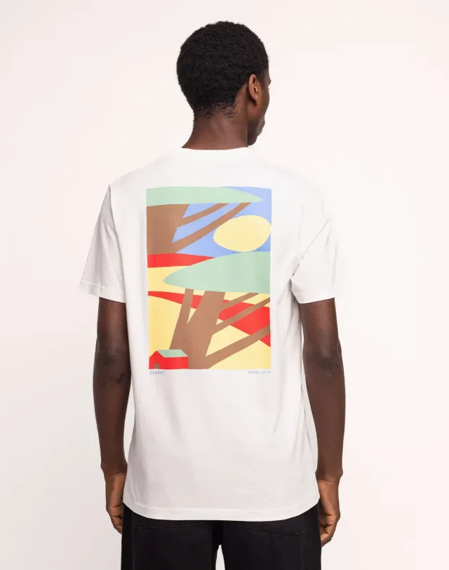Olow Sunset T-shirt écru brodé coton bio