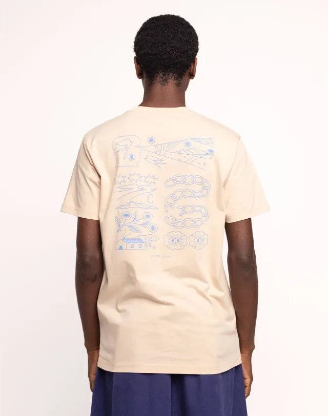 OLOW Awake t-shirt crème coton bio
