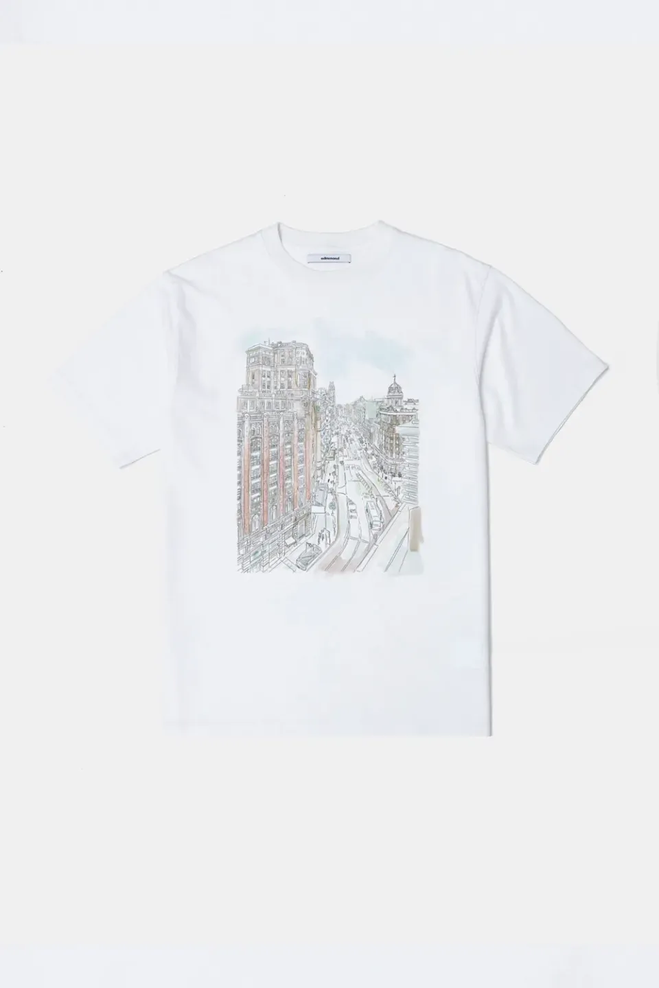 Edmmond Studios Gran Vía t-shirt blanc 190g Madrid