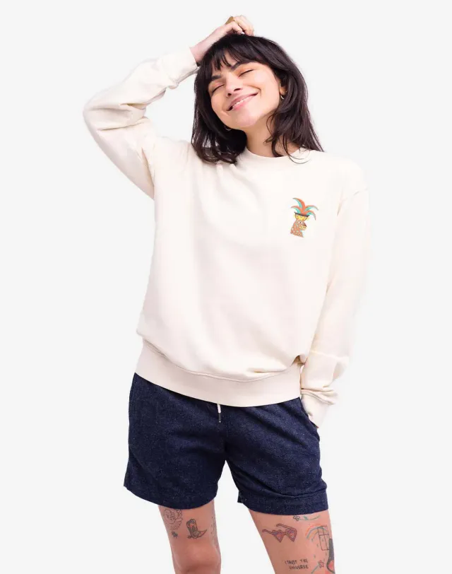 OLOW Yaguar sweat ivoire coton bio brodé