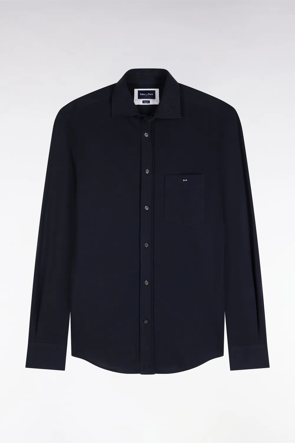 Eden Park Cruise Chemise coton marine coupe droite