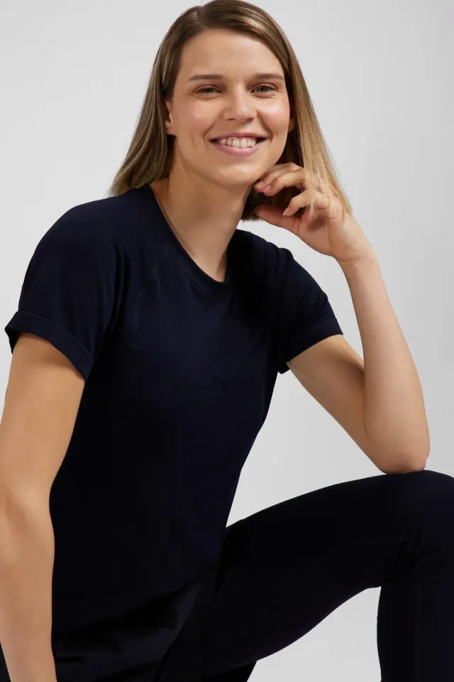 Eden Park Capsule E24MAITC0088 t-shirt sport bleu marine slim