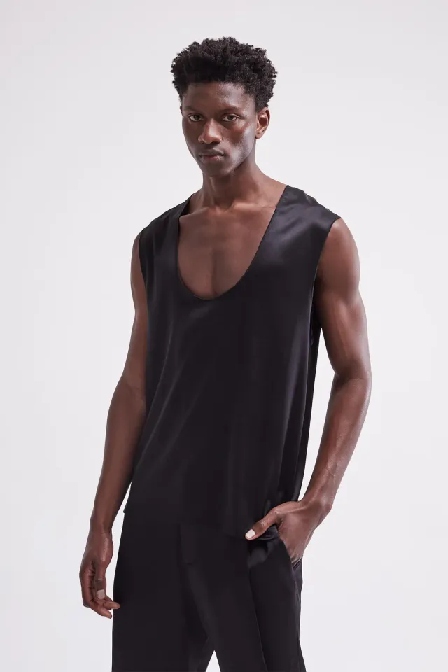 French Deal Over t-shirt satin de soie