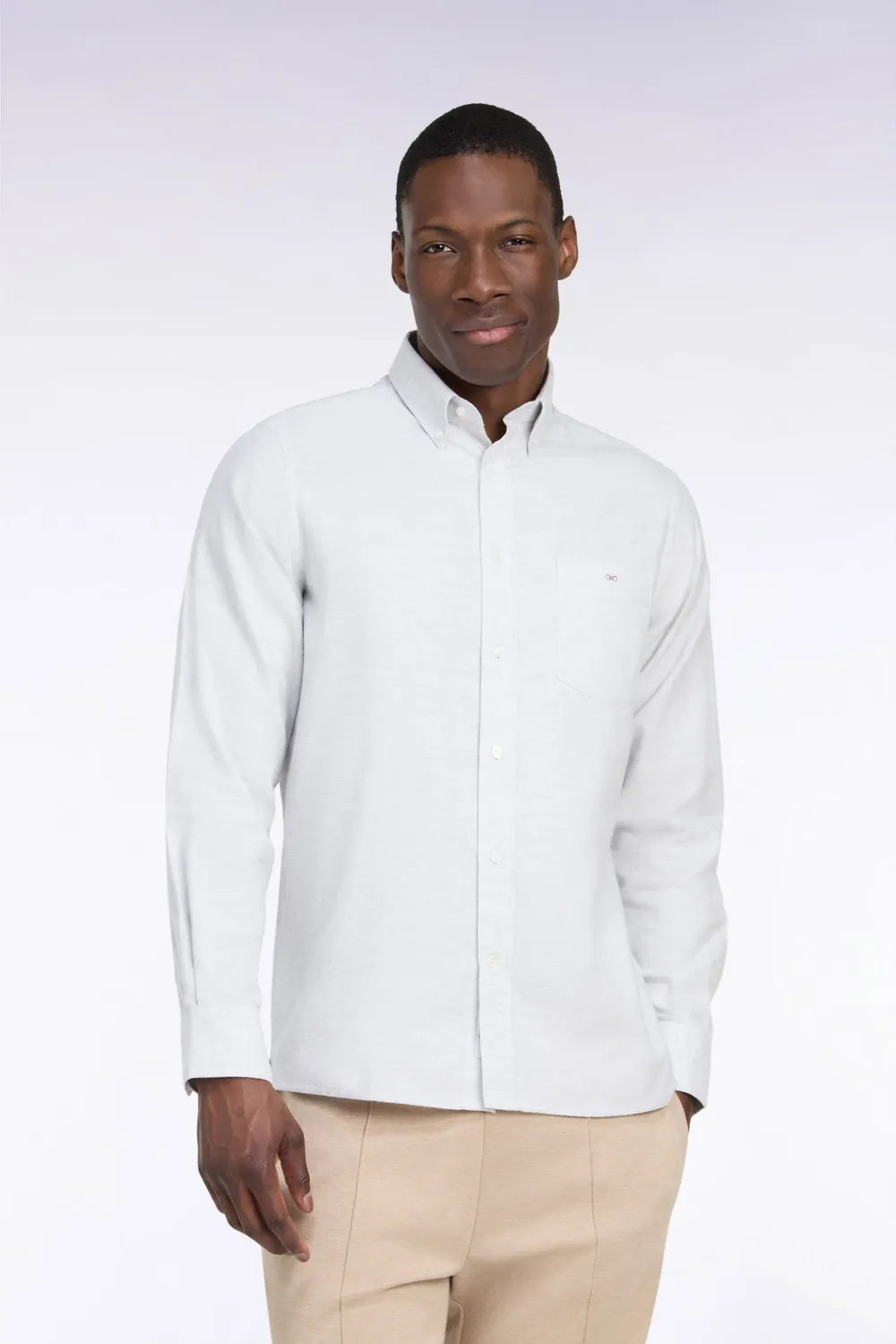 Eden Park Club Classique H26CHECL0051 chemise gris chiné