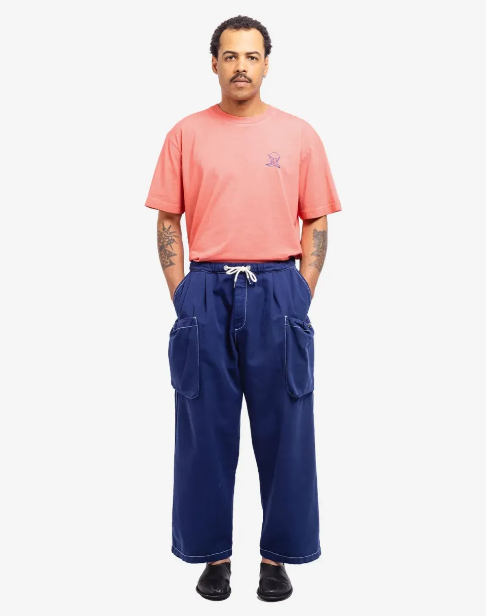 Olow Bruce Paint pantalon bleu outremer canvas