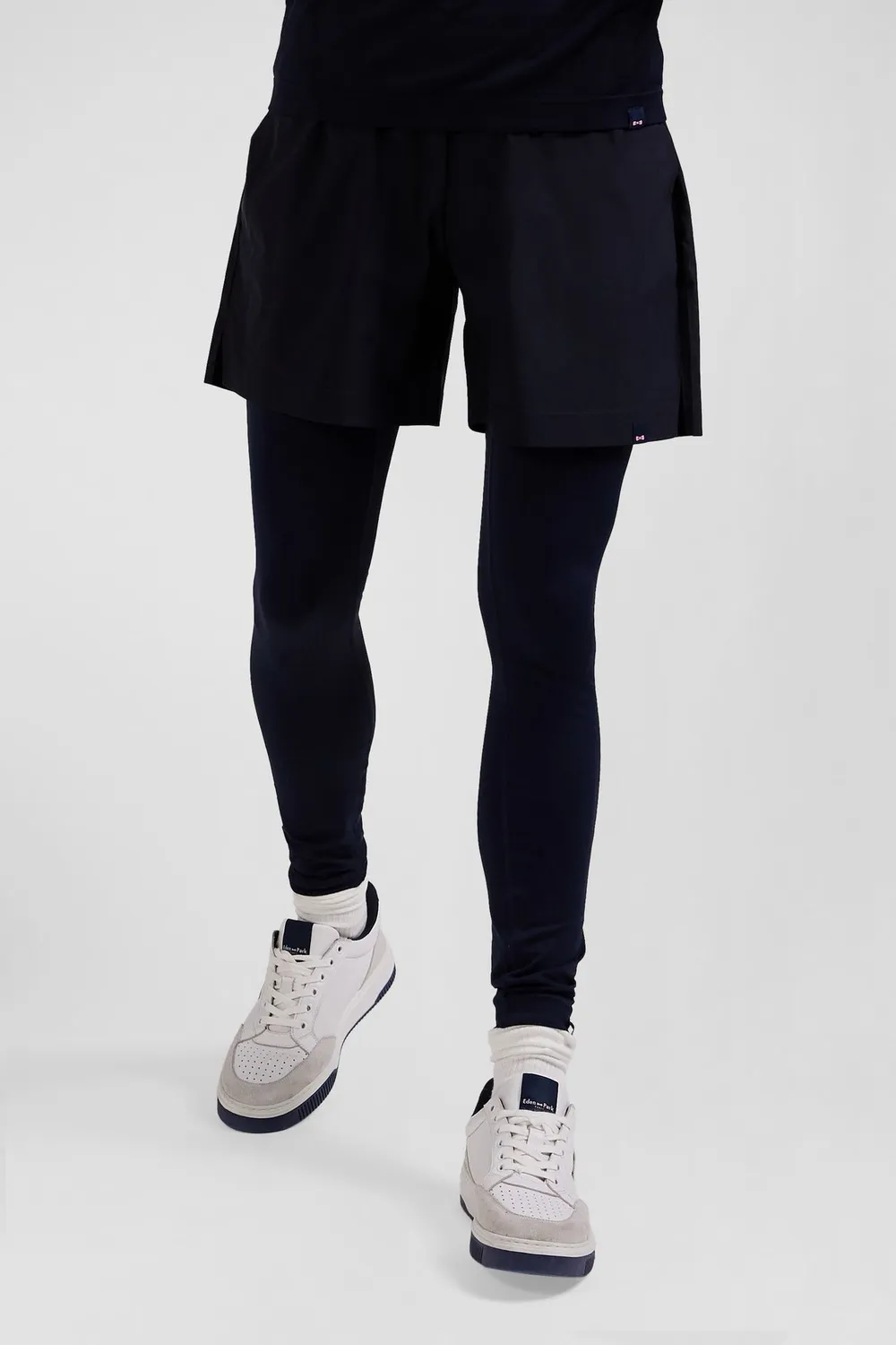 Eden Park short sport bleu marine polyamide homme