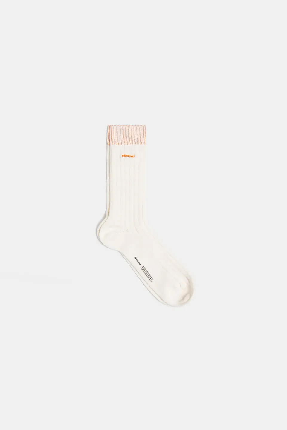 Edmmond Studios Minilogo Socks chaussettes orange uni brodé