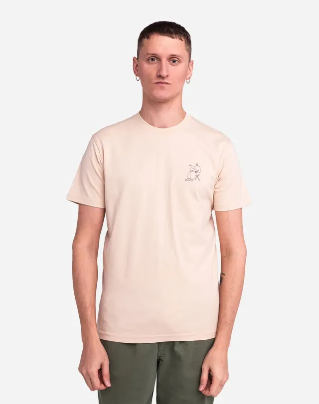 OLOW Goose t-shirt crème coton bio brodé