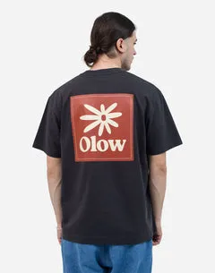OLOW Flower t-shirt noir coton bio ample