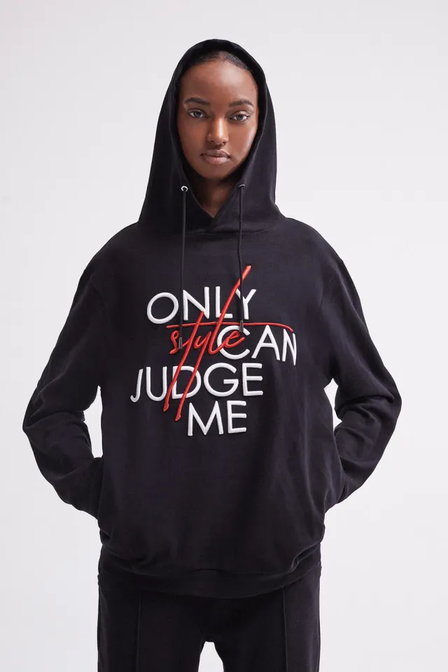 French Deal Only Style Can Judge Me hoodie coton