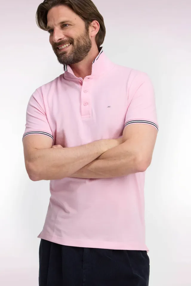 Eden Park Legend Rugby polo homme rose piqué coton