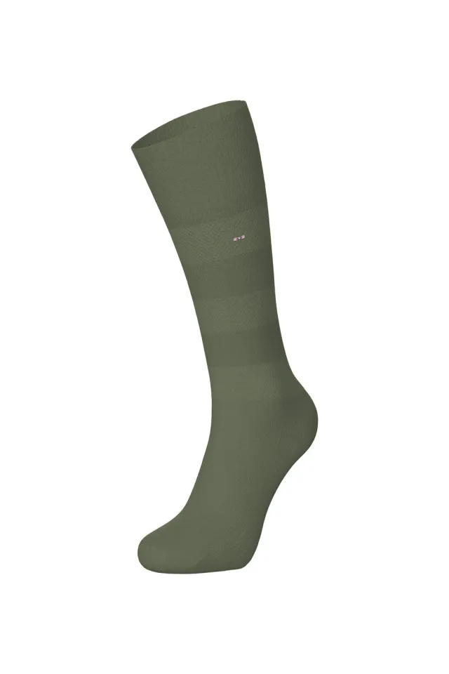 Eden Park paire chaussettes coton kaki rayé