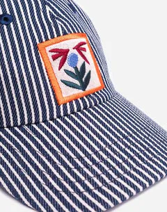 OLOW Bud casquette six pans rayée coton