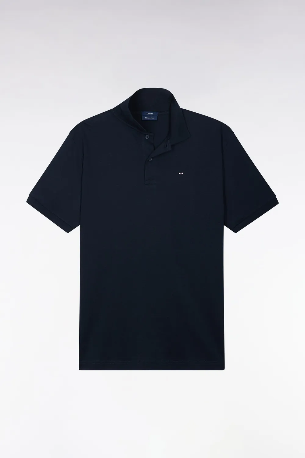 Eden Park Polo unisexe interlock coton marine manches courtes