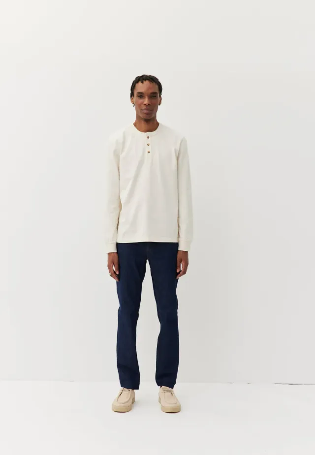 Loom Le Henley t-shirt manches longues bleu marine