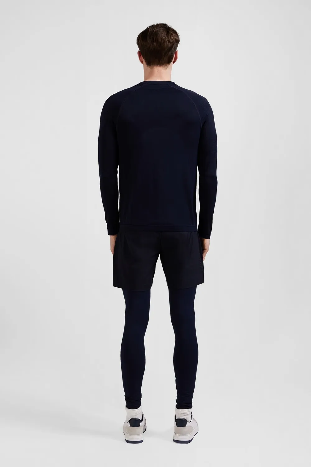 Eden Park short sport bleu marine polyamide homme