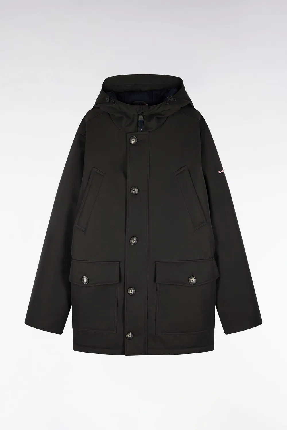 Eden Park parka boutonnée kaki manteau homme