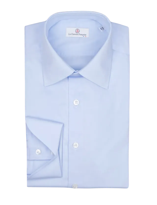 La Chemise Française Virtuose chemise popeline bleu ciel