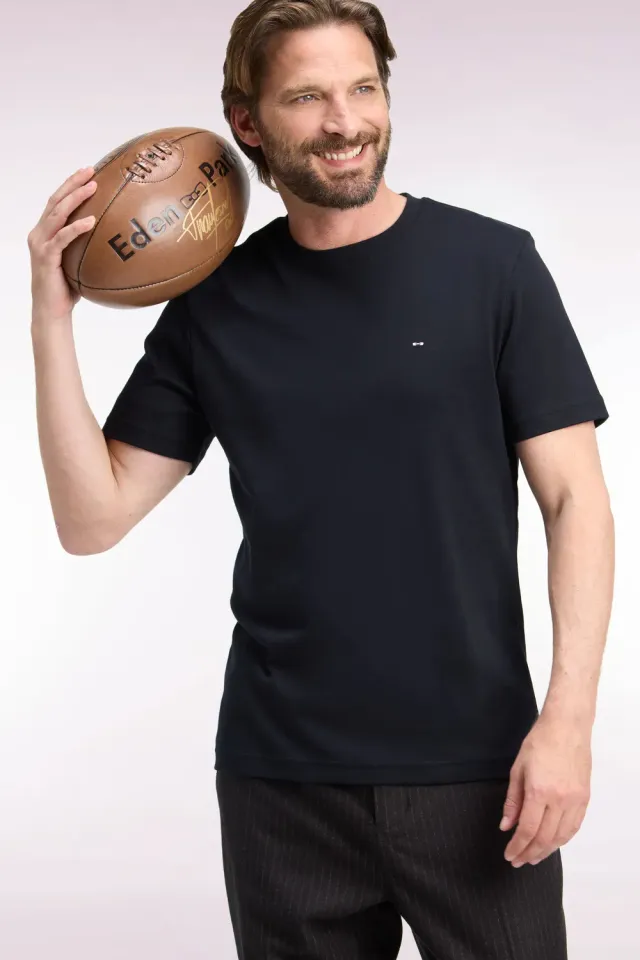 Eden Park t-shirt coton noir homme coupe droite