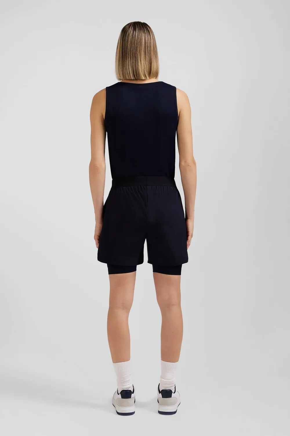 Eden Park short de sport bleu marine polyamide femme