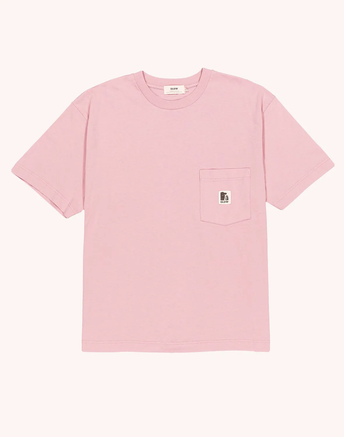 OLOW Japo t-shirt poche rose lila coton bio