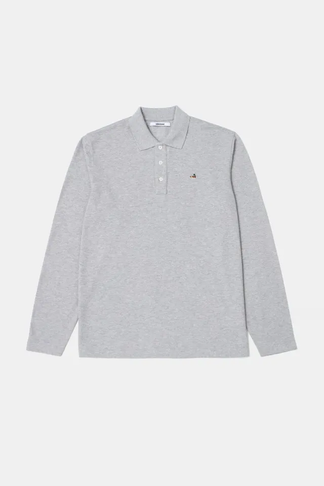 Edmmond Studios Duck polo manches longues gris piqué