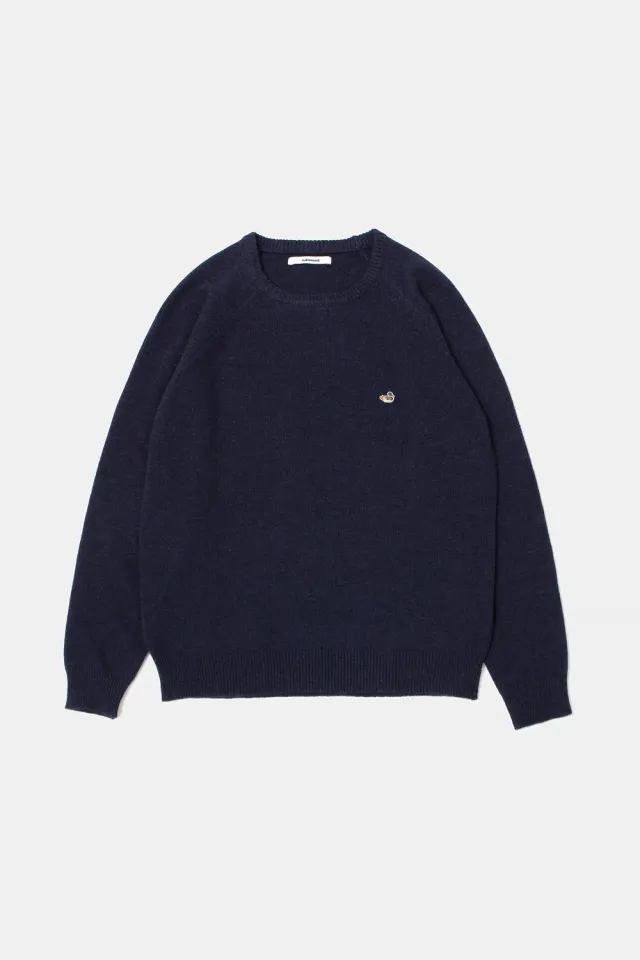 Edmmond Studios Duck Sweater pull bleu marine laine mérinos