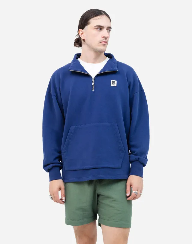 Olow Bernex sweat zippé ultramarine coton bio