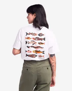 OLOW Together t-shirt écru poissons coton bio