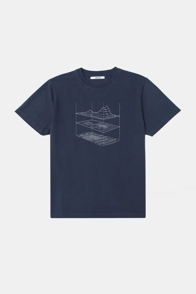Edmmond Studios Layers t-shirt marine topographique