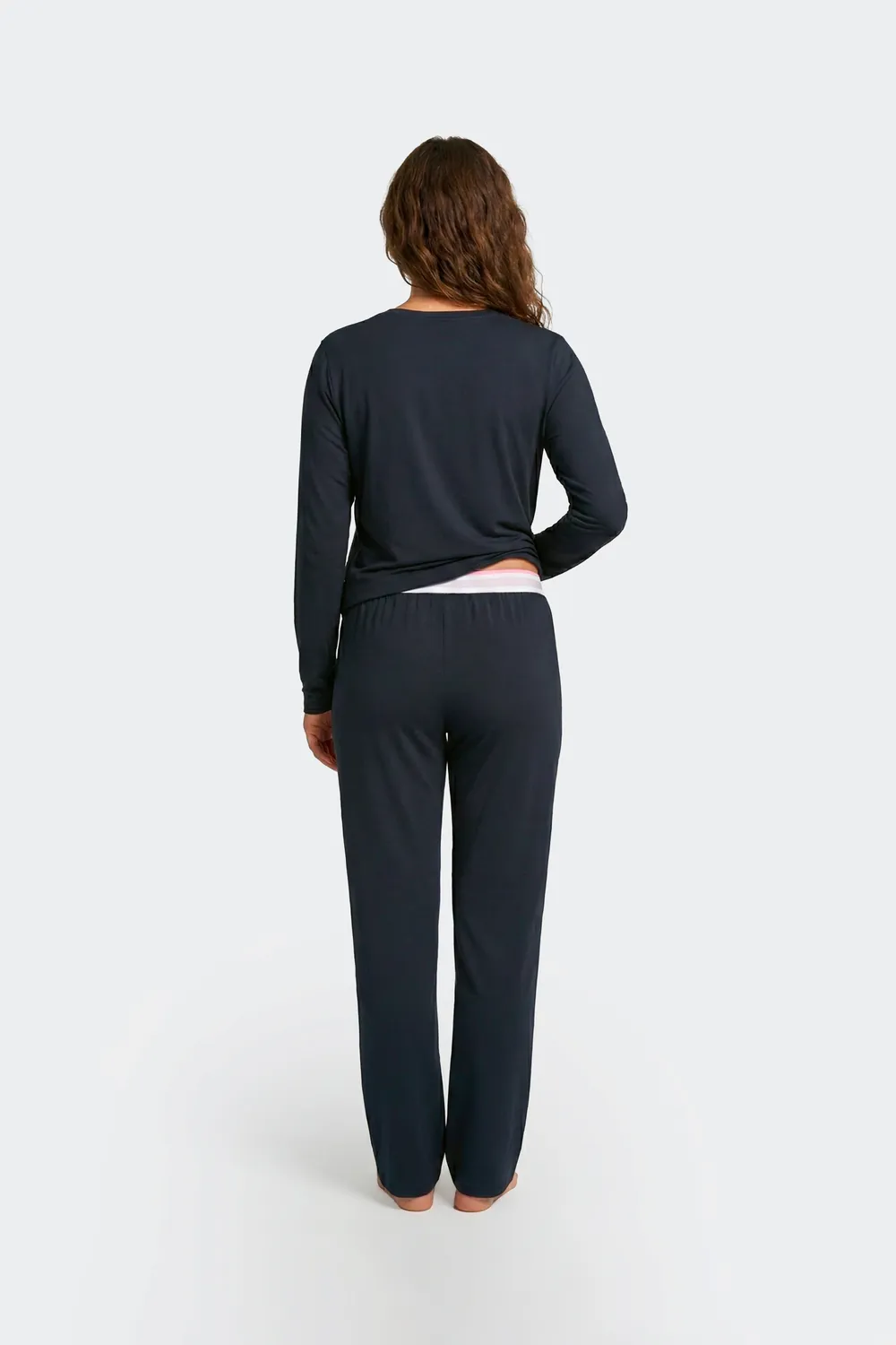 Eden Park pyjama long Tencel stretch noir femme