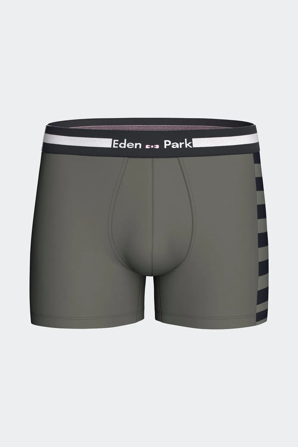 Eden Park lot 2 boxers stretch marine kaki coton