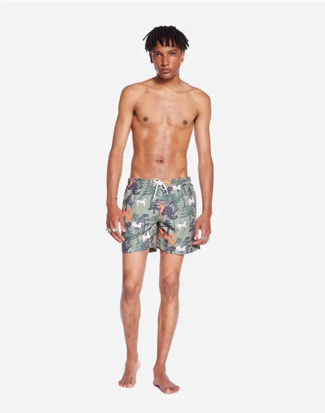 OLOW Dhanur short de bain imprimé à filet