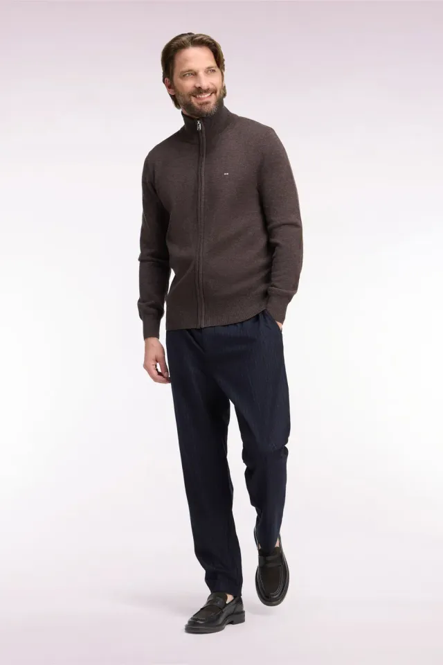 Eden Park Club pantalon flanelle rayée marine Modern