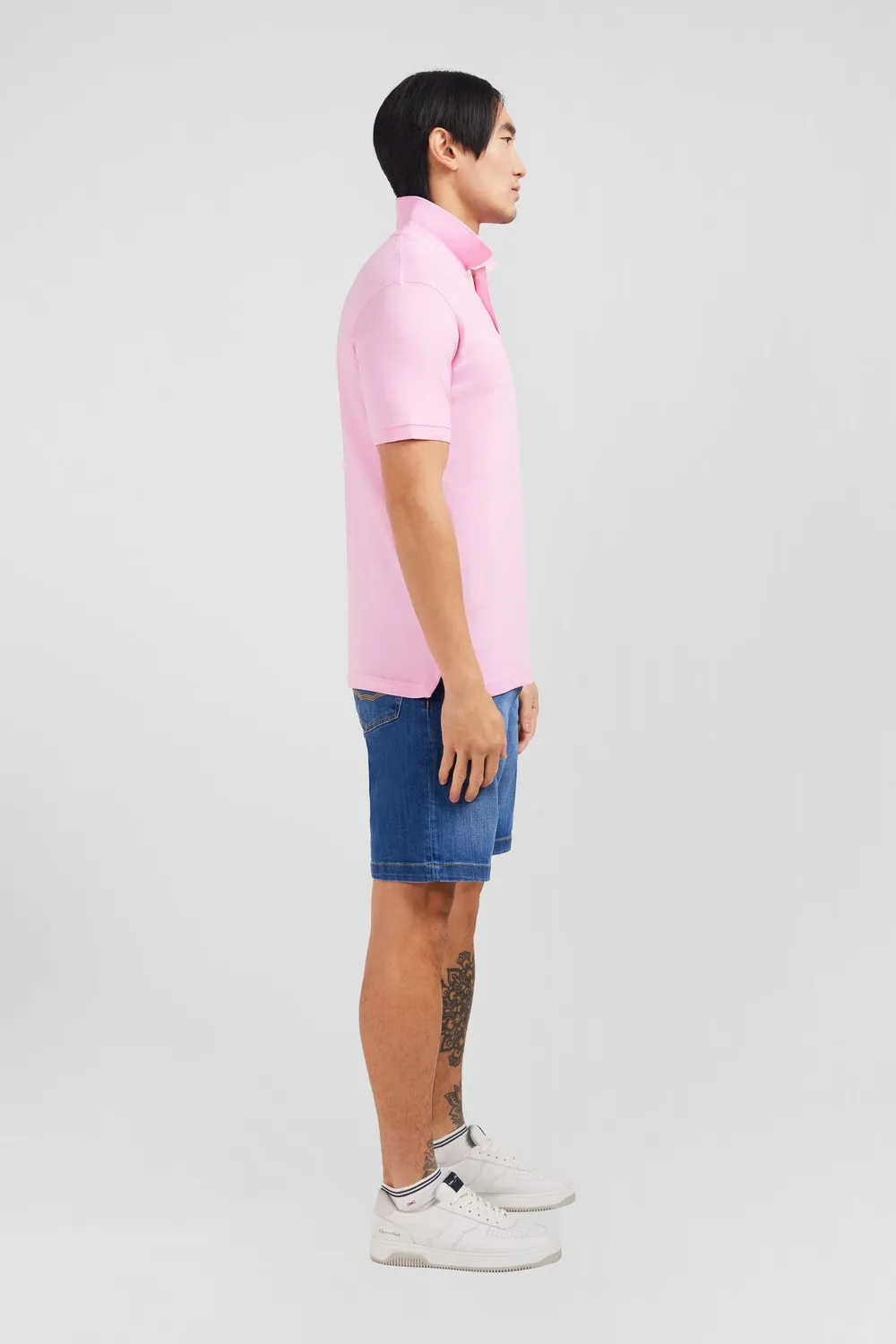 Eden Park polo rose homme coton pima stretch slim