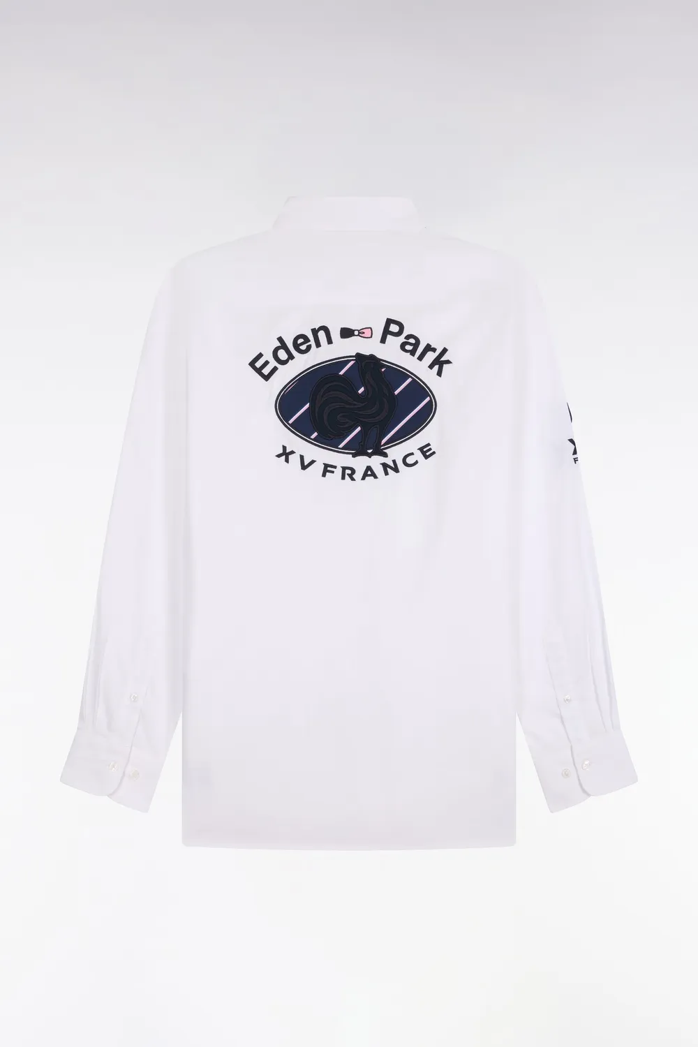 Eden Park XV de France chemise homme blanche coton coupe droite