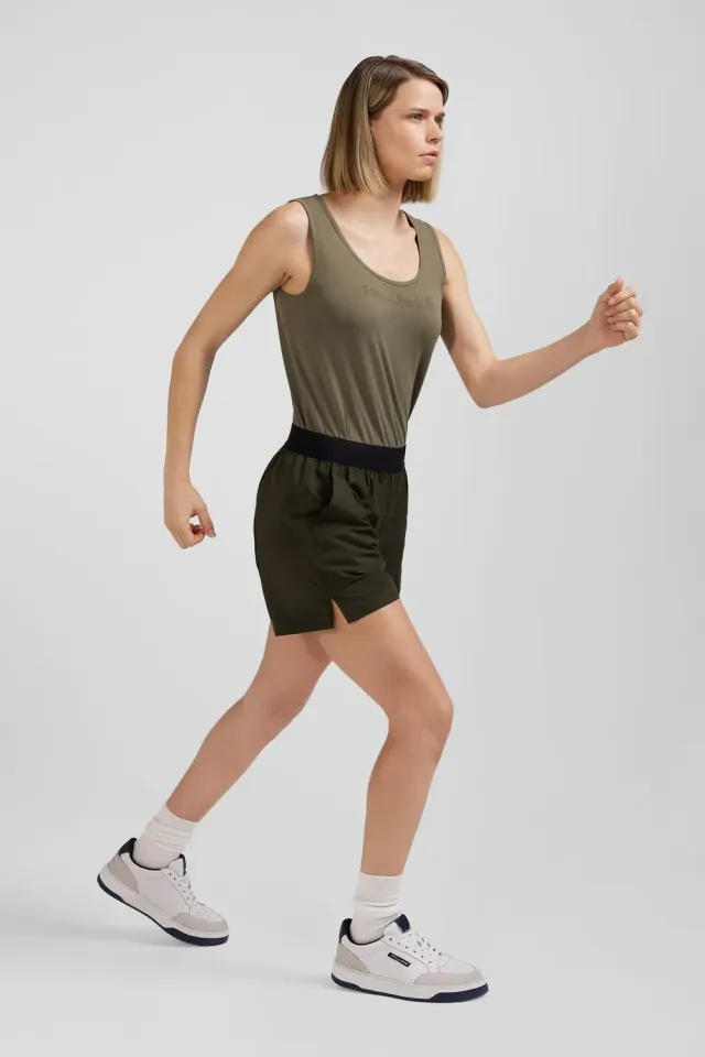 Eden Park E24BASSH0010 short sport kaki polyamide