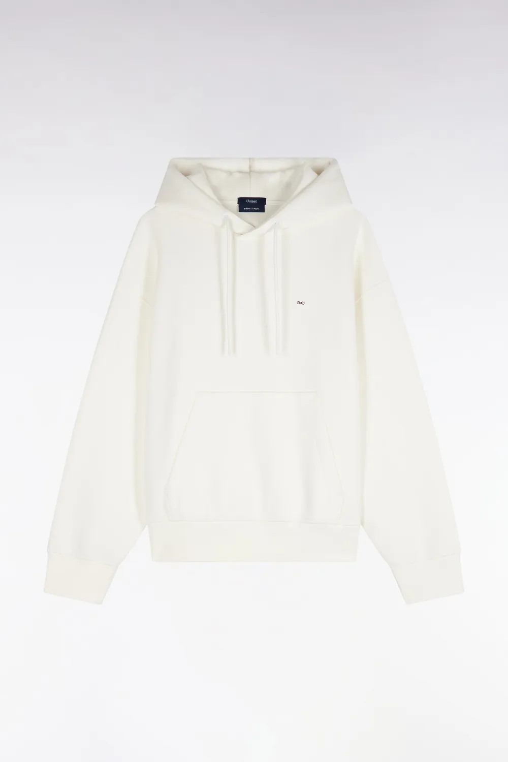 Eden Park Sweat capuche écru interlock coupe loose unisexe