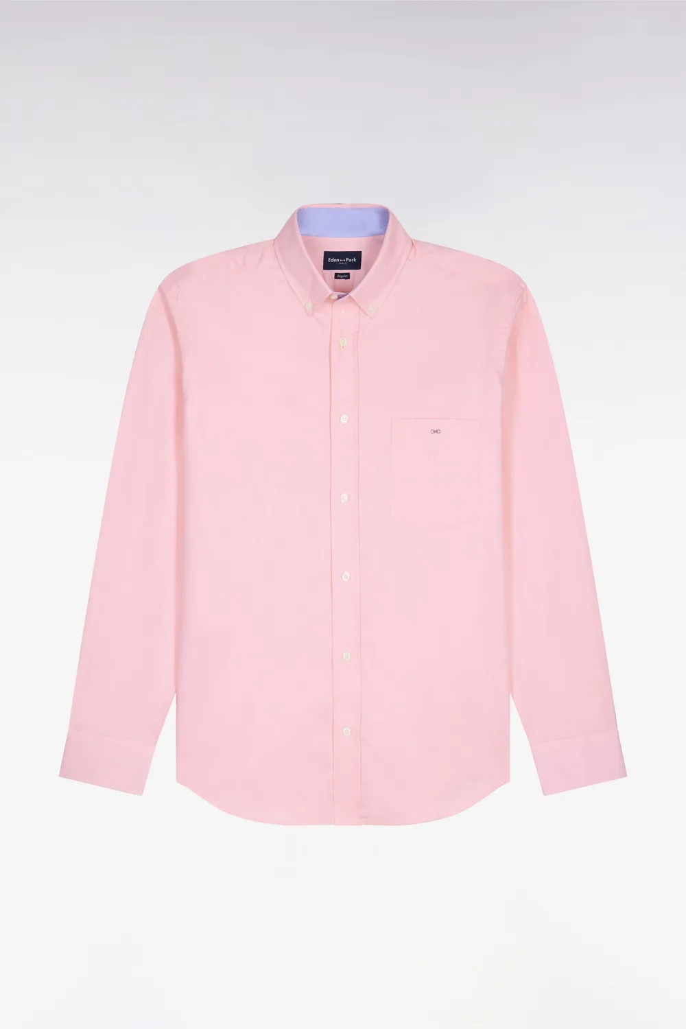 Eden Park Chemise Oxford Coton Rose Unie Regular Homme