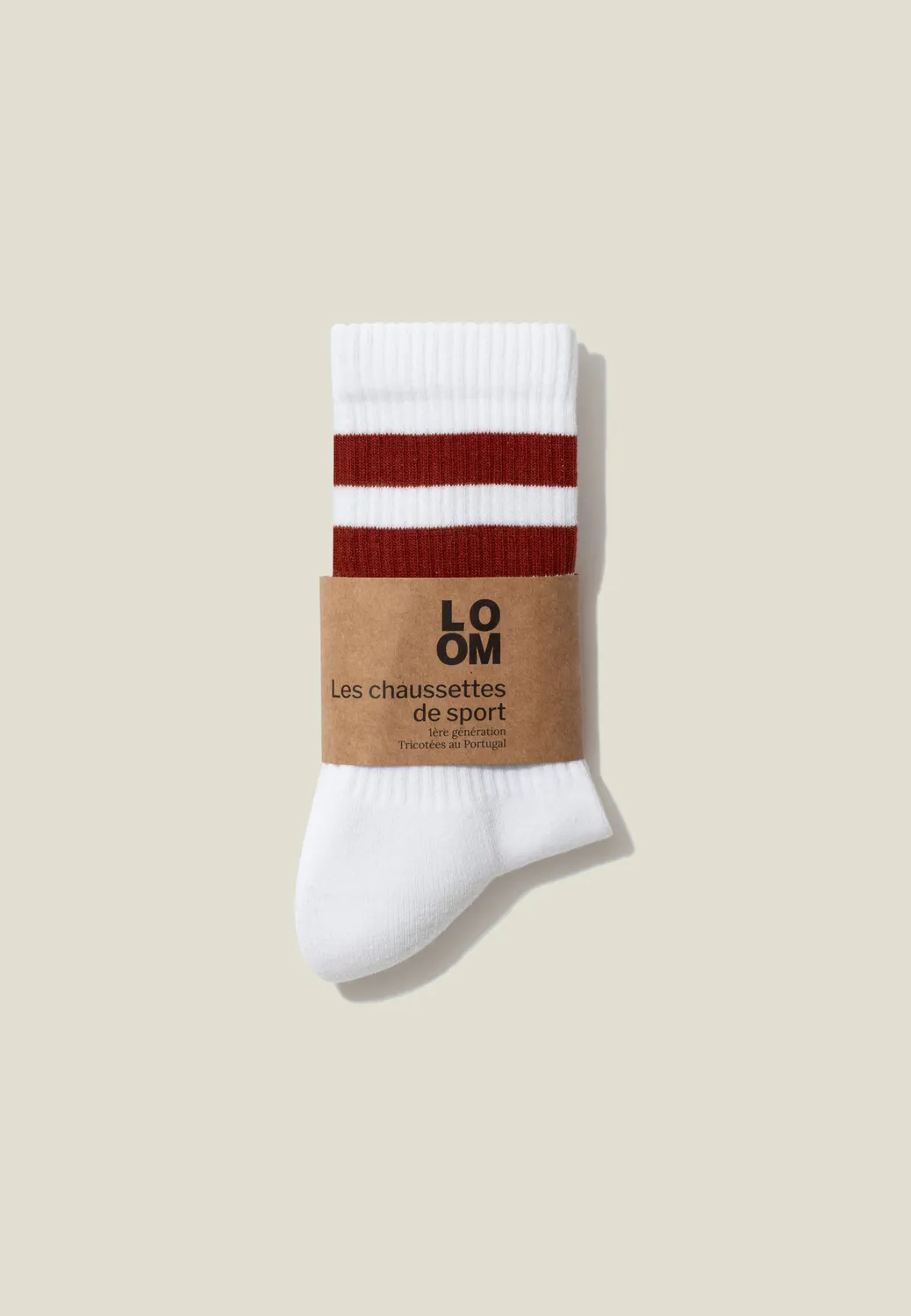 Loom chaussettes côtelées coton bio Blanc 36-39